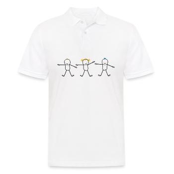 frères et soeurs (cheveux personnalisables) - Polo Homme - blanc - Devant - Kai (181cm)