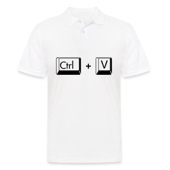 Copy Paste lustiges Geschenk für Zwillinge - Männer Poloshirt - Weiß - Vorne - Kai (181cm)