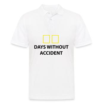 days without accident Tage ohne unfall - Männer Poloshirt - Weiß - Vorne - Kai (181cm)