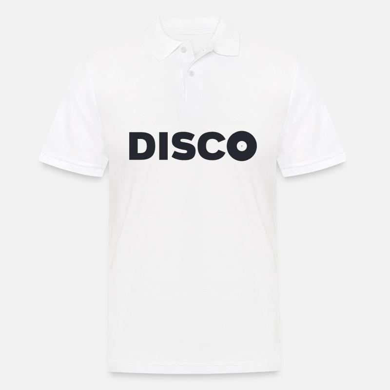Disco - Männer Poloshirt - Weiß