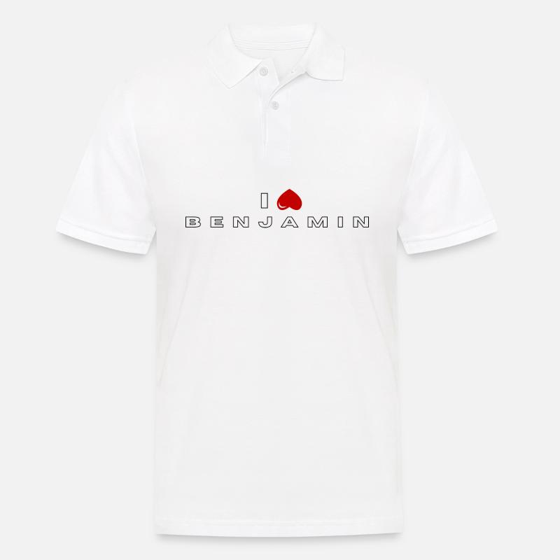 Ich hasse Benjamin - Männer Poloshirt - Weiß