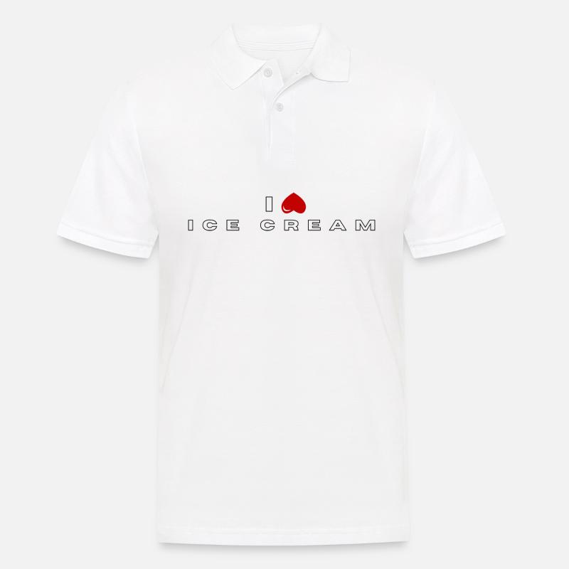 Ich hasse Eiscreme - Männer Poloshirt - Weiß