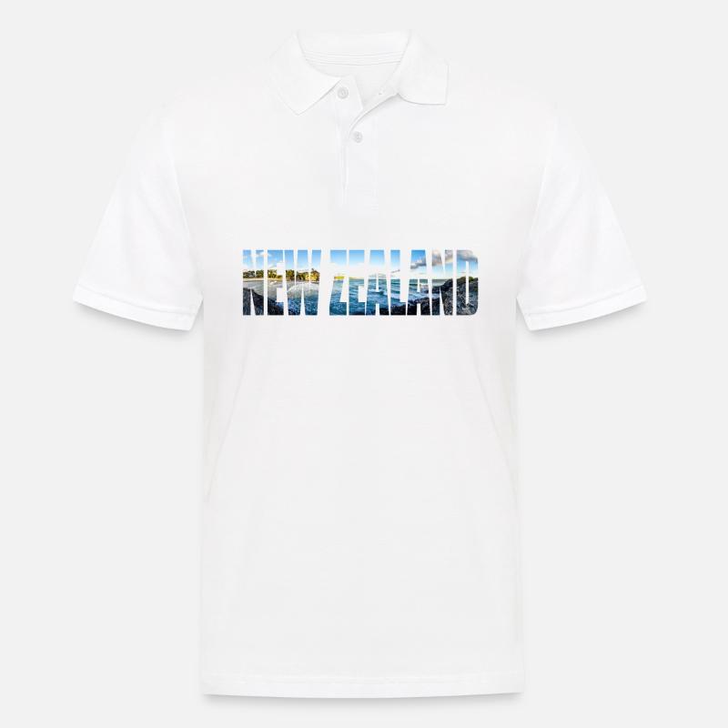 Neuseeland Geschenkidee Backpacker Work & Travel - Männer Poloshirt - Weiß
