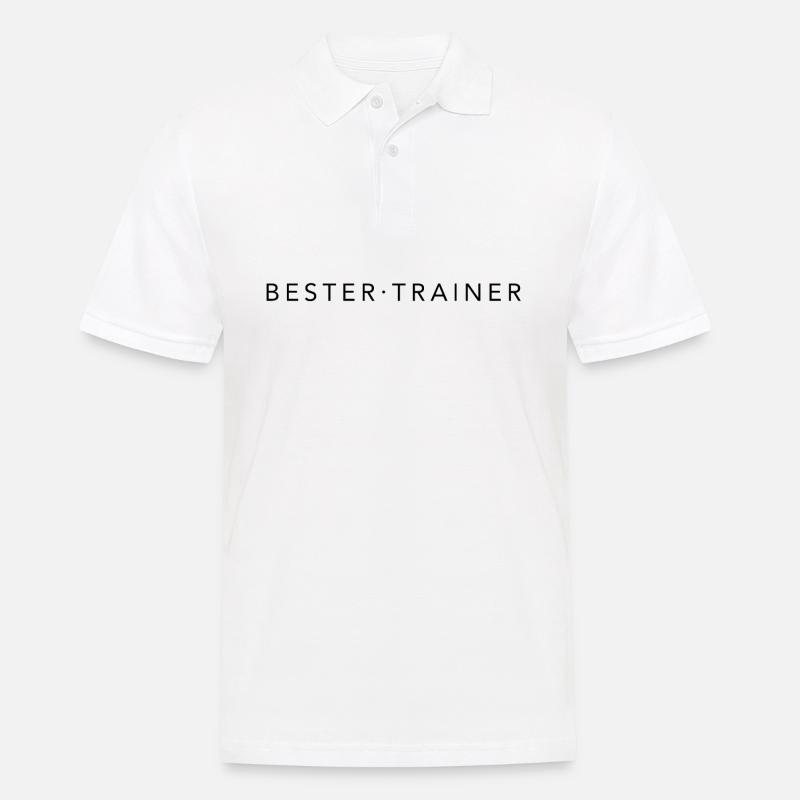 Bester Trainer - Männer Poloshirt - Weiß