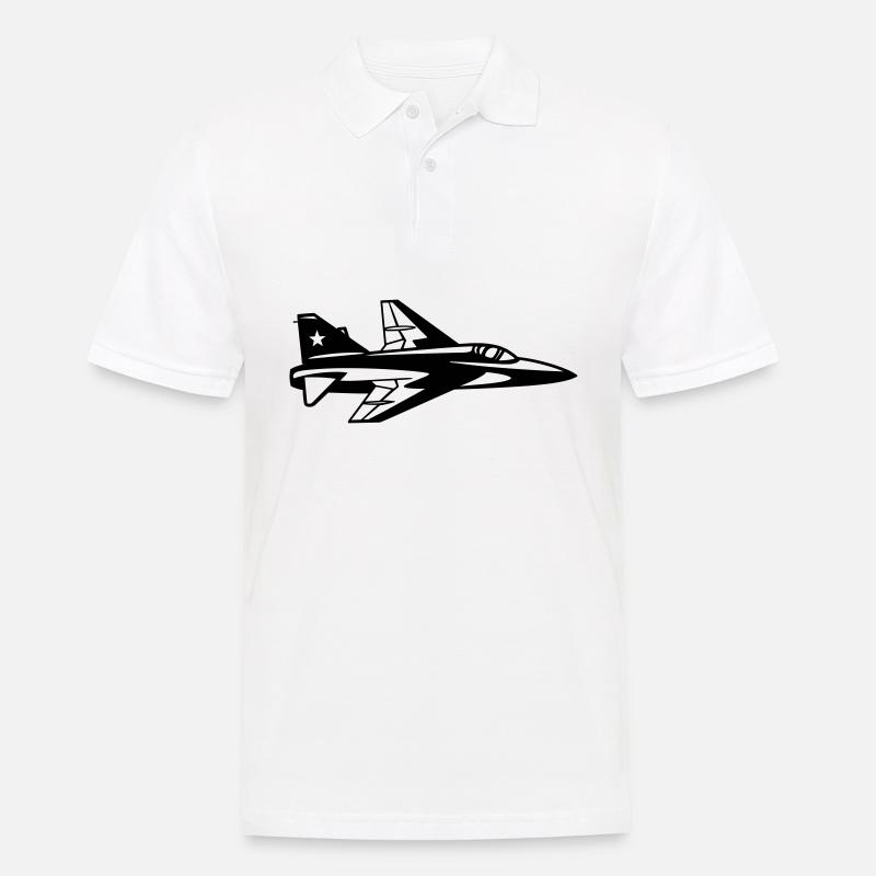 Kampfjet - Männer Poloshirt - Weiß