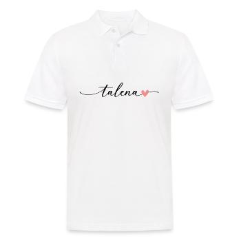 Talena Name Kalligrafie Schrift - Männer Poloshirt - Weiß - Vorne - Kai (181cm)