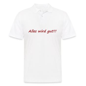 Everything will be good,positive,cheerful,good mood, - Men's Polo Shirt - white - Front - Kai (181cm)