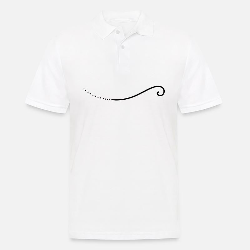 Schnörkel Linie - Männer Poloshirt - Weiß