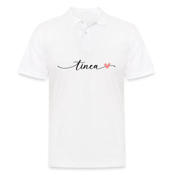 Tinea Name Kalligrafie Schrift - Männer Poloshirt - Weiß - Vorne - Kai (181cm)