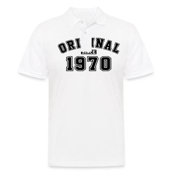 Original Since 1970 College Style - Men's Polo Shirt - white - Front - Kai (181cm)