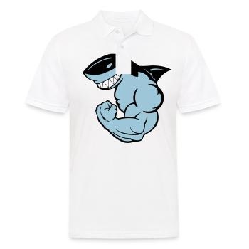 starker Hai 02 - Männer Poloshirt - Weiß - Vorne - Kai (181cm)