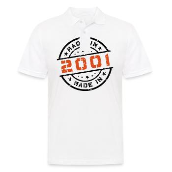 Année de naissance Anniversaire Né en - Fabriqué en 2001 - Polo Homme - blanc - Devant - Kai (181cm)
