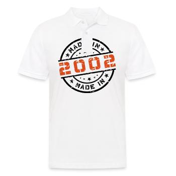Année de naissance Anniversaire Né en - Fabriqué en 2002 - Polo Homme - blanc - Devant - Kai (181cm)
