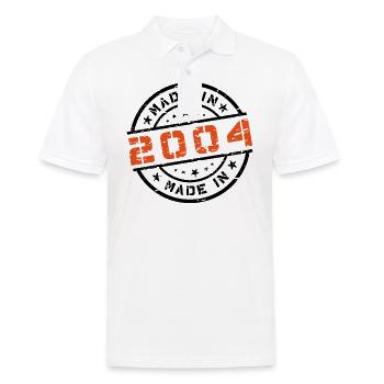 Année de naissance Anniversaire Né en - Fabriqué en 2004 - Polo Homme - blanc - Devant - Kai (181cm)