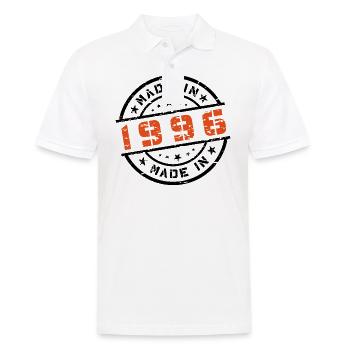 Année de naissance Anniversaire Né en - Fabriqué en 1996 - Polo Homme - blanc - Devant - Kai (181cm)