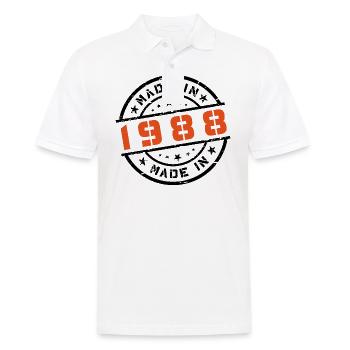Année de naissance Anniversaire Né en - Fabriqué en 1988 - Polo Homme - blanc - Devant - Kai (181cm)