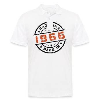Année de naissance Anniversaire Né en - Fabriqué en 1966 - Polo Homme - blanc - Devant - Kai (181cm)