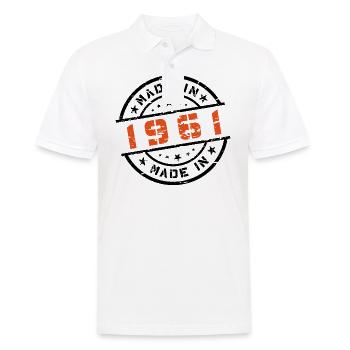 Année de naissance Anniversaire Né en - Fabriqué en 1961 - Polo Homme - blanc - Devant - Kai (181cm)