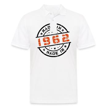 Année de naissance Anniversaire Né en - Fabriqué en 1962 - Polo Homme - blanc - Devant - Kai (181cm)