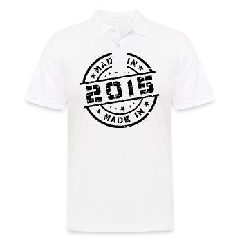 Année de naissance Anniversaire Né en - Fabriqué en 2015 - Polo Homme - blanc - Devant - Kai (181cm)