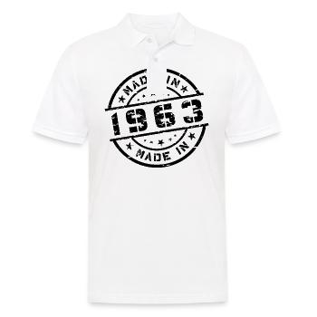 Année de naissance Anniversaire Né(e) en 1963 - Polo Homme - blanc - Devant - Kai (181cm)