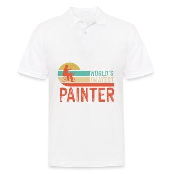Peintre et vernisseur, le métier le meilleur et le plus ennuyeux - Polo Homme - blanc - Devant - Kai (181cm)