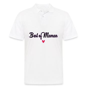 BONNE FÊTE. COEUR. BONNE FÊTE MAMAN. MAMAN - Polo Homme - blanc - Devant - Kai (181cm)