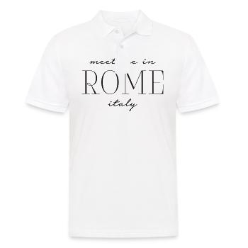 Meet me in Rome italy - Rom Italien - Men's Polo Shirt - white - Front - Kai (181cm)