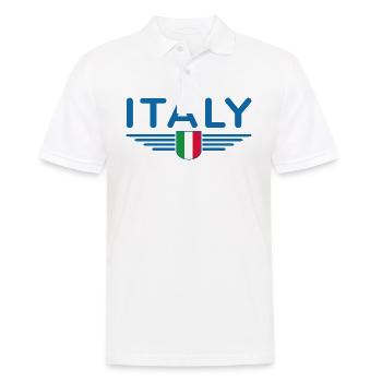 Rom Italien Fan Design T Shirt Outfit - Männer Poloshirt - Weiß - Vorne - Kai (181cm)