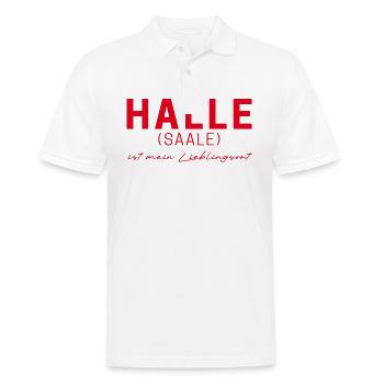 T-shirt Halle (Saale) – Pour les fans et l'amour de la patrie - Polo Homme - blanc - Devant - Kai (181cm)