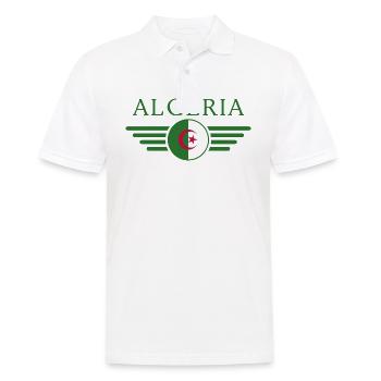 I Love Algeria, Elegance Style Design T-Shirt - Men's Polo Shirt - white - Front - Kai (181cm)