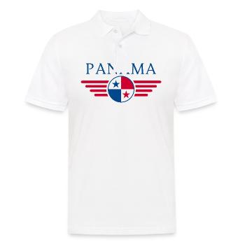 J’aime le Panama, T-shirt design de style élégance - Polo Homme - blanc - Devant - Kai (181cm)