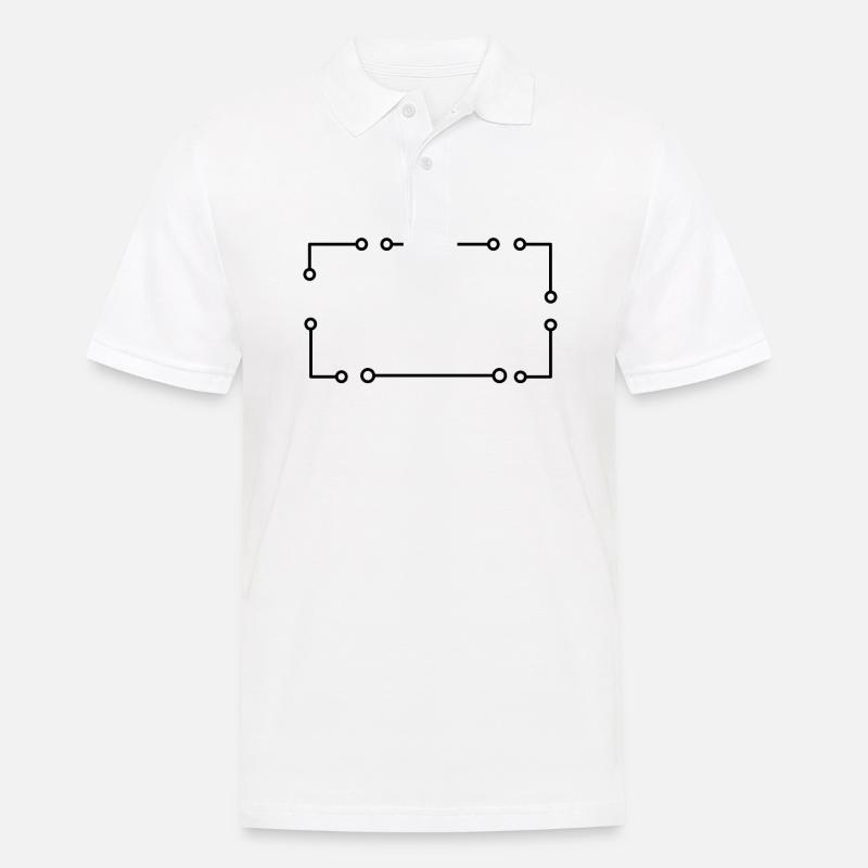 Stroke Ornamte Lines Frame Rectangular - Men's Polo Shirt - white