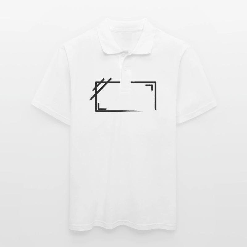 Weathered Rectangular Frame Strokes Men's Polo Shirt