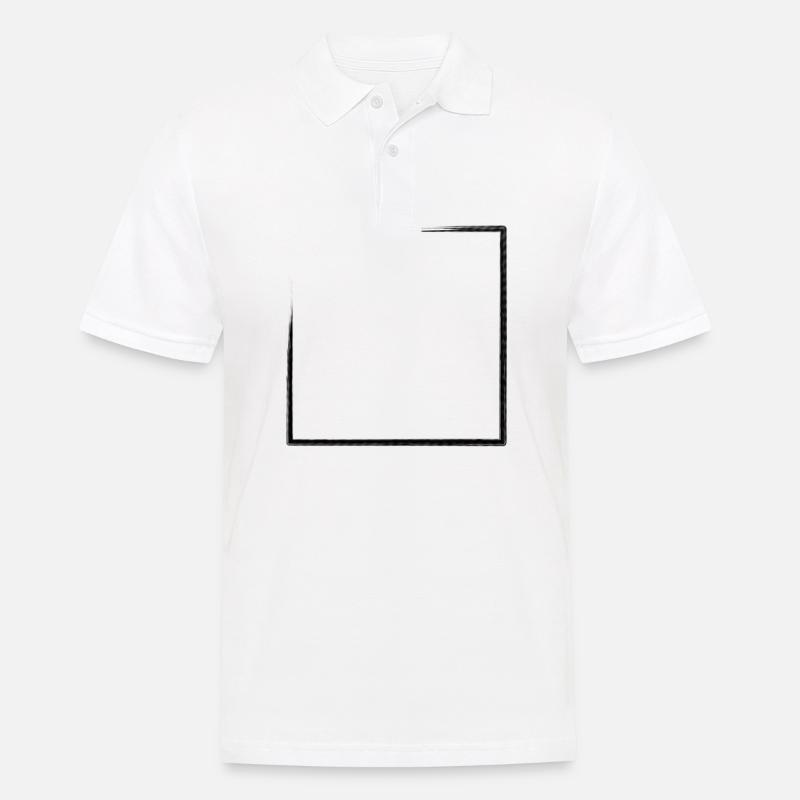 Weathered rectangular frame - Men's Polo Shirt - white