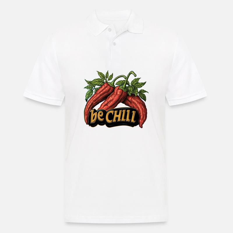 be Chilll - Männer Poloshirt - Weiß