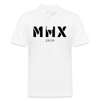 Roman numeral year of birth Made in 2010 - Men's Polo Shirt - white - Front - Kai (181cm)
