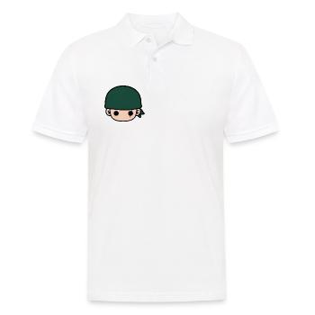 Niedlicher Zoro Piraten Bandana Kopf Karikatur - Männer Poloshirt - Weiß - Vorne - Kai (181cm)
