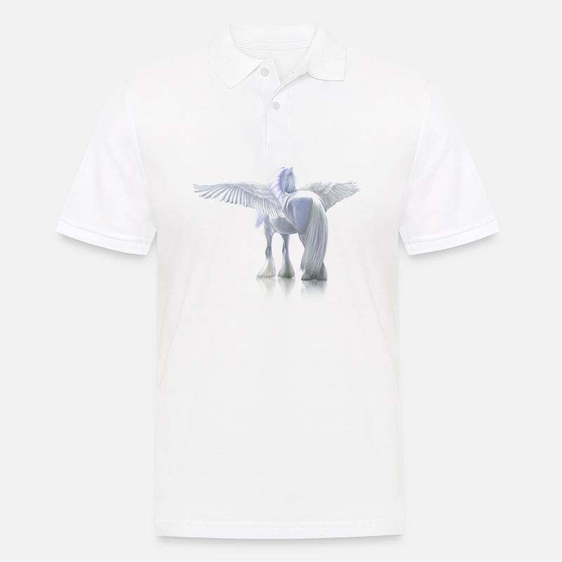 Pegase - Männer Poloshirt - Weiß