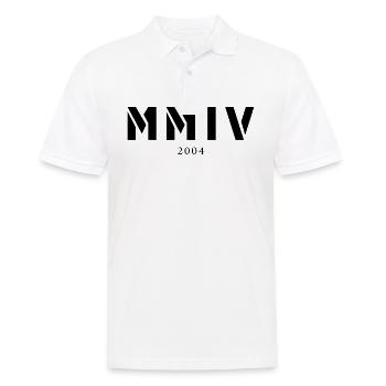 Römische Zahl Geburtsjahr Made in 2004 - Männer Poloshirt - Weiß - Vorne - Kai (181cm)
