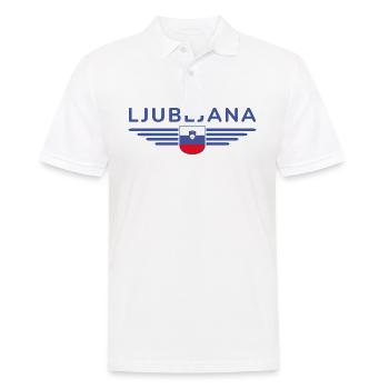 Trendiges Ljubljana Design - Männer Poloshirt - Weiß - Vorne - Kai (181cm)