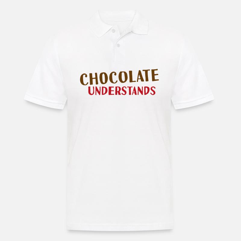 Chocolate understands - Männer Poloshirt - Weiß