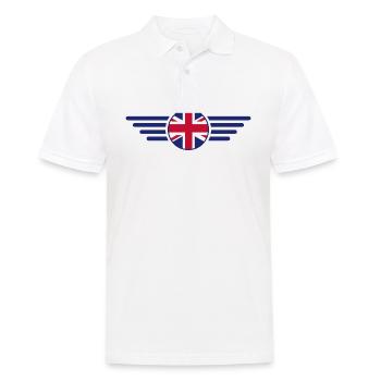J’aime le Royaume-Uni, le style élégant - Polo Homme - blanc - Devant - Kai (181cm)