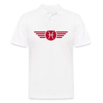 Sternzeichen Fische, exklusives T-Shirt Design - Männer Poloshirt - Weiß - Vorne - Kai (181cm)
