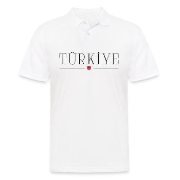 Türkiye Turquie Turquie Ailes et croissant de lune - Polo Homme - blanc - Devant - Kai (181cm)