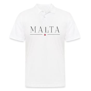 Ich liebe Malta - Männer Poloshirt - Weiß - Vorne - Kai (181cm)