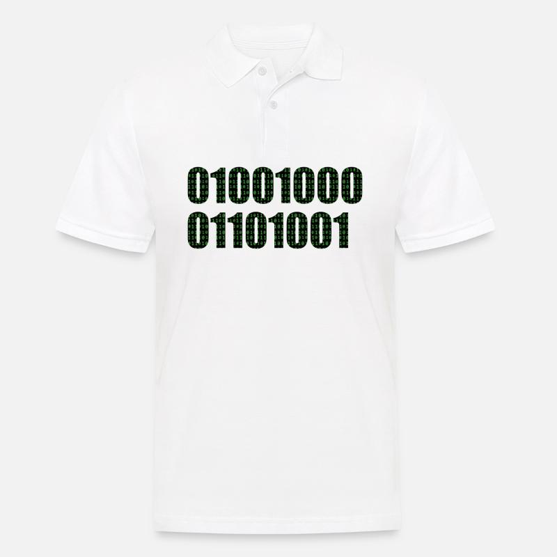 Binary code "Hi" - Men's Polo Shirt - white