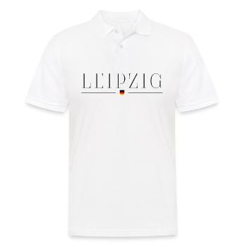 Leipzig, Deutschland Eleganz T-Shirt - Männer Poloshirt - Weiß - Vorne - Kai (181cm)