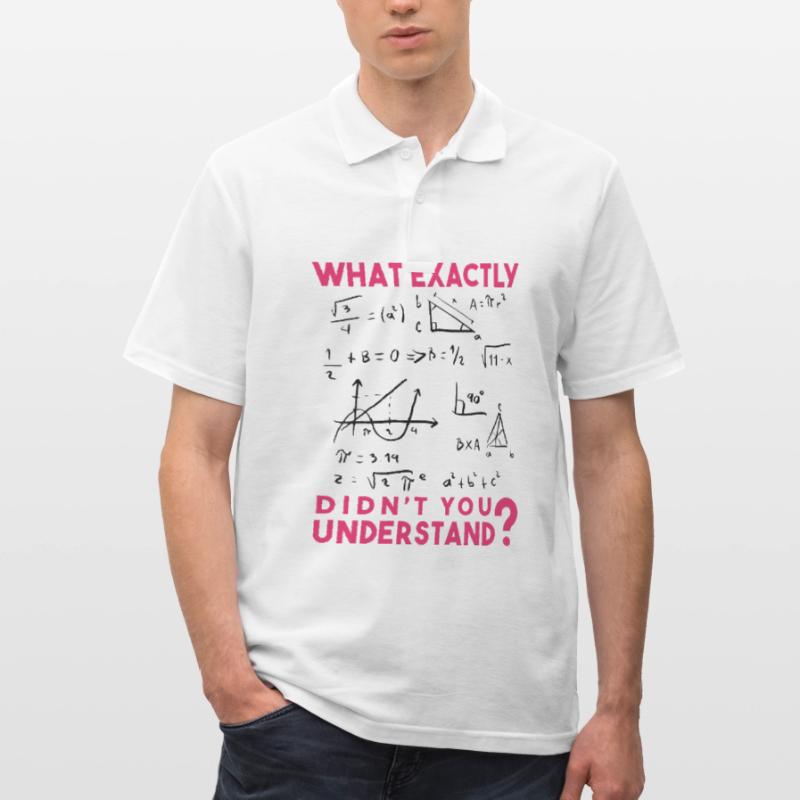 Funny Math Jokes, Physics and Math Formulas Saying Men's Polo Shirt