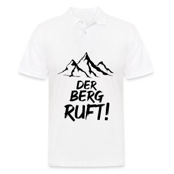 Der Berg ruft - Männer Poloshirt - Weiß - Vorne - Kai (181cm)